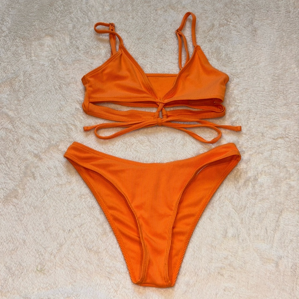 SHEIN Orange Two Piece Bikini
